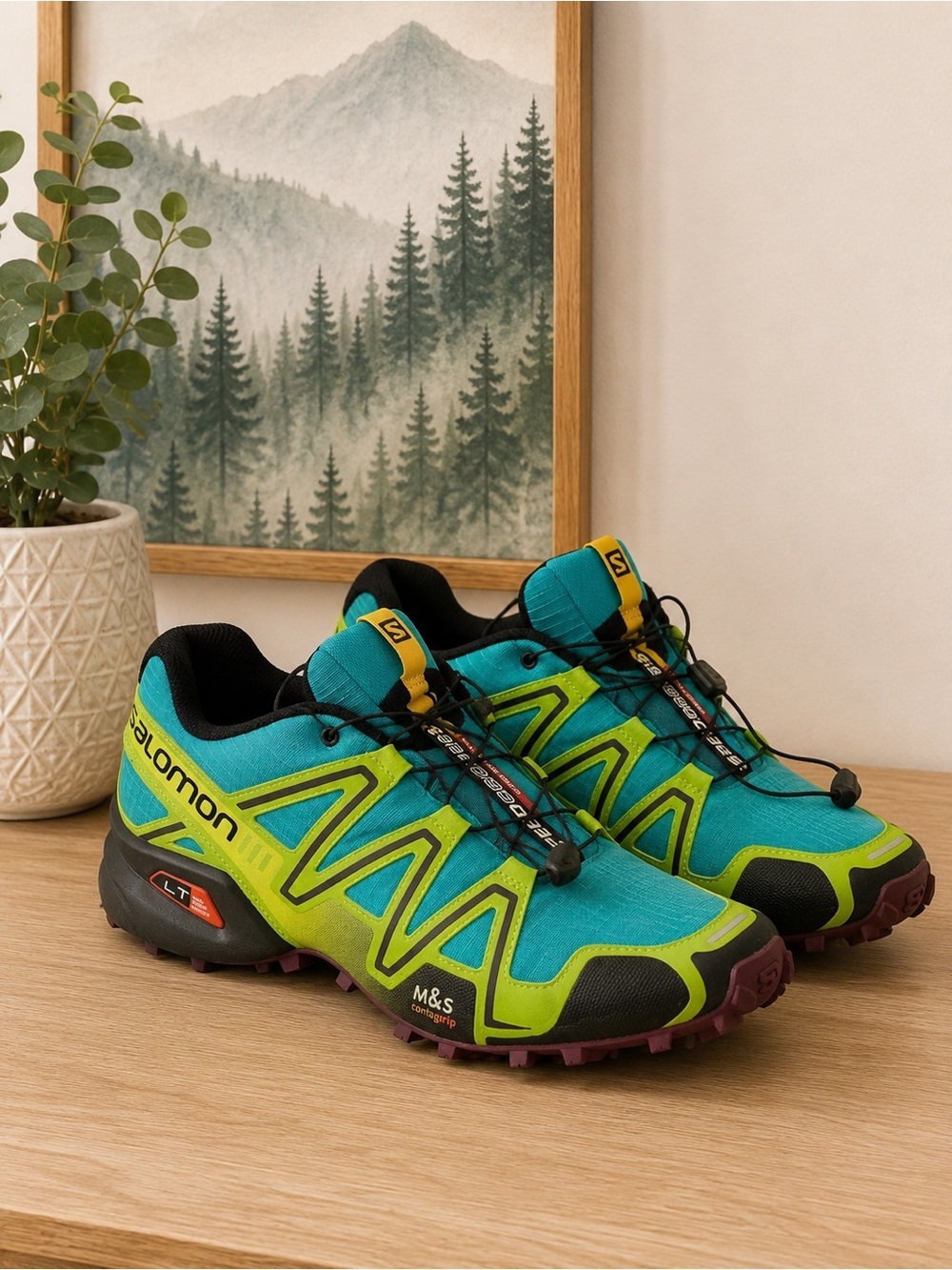 Saloman women’s size 10 sneaker. See pics for wear on bottom.
